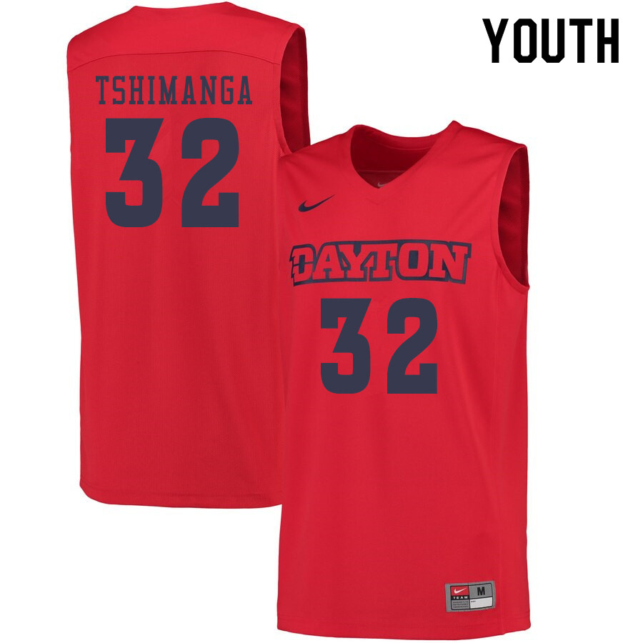 Youth #32 Jordy Tshimanga Dayton Flyers College Basketball Jerseys Sale-Red